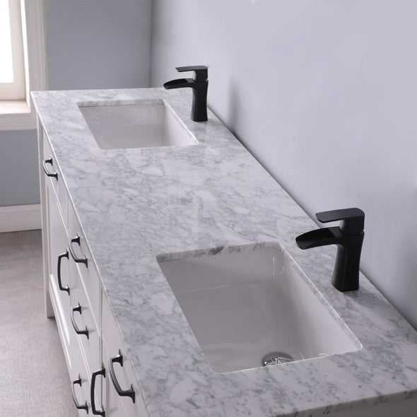Altair Maribella 72" Double sinks Bathroom Vanity set with Marble Countertop