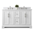 Vanity Art 54-Inch54 in. W x 22 in. D x 34.5 in. H Double Sink Freestanding Bathroom Vanity with Engineered Marble Top - VA5054